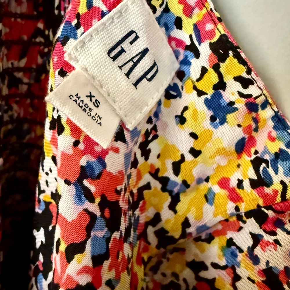 GAP Fit and Flare Floral Print Spaghetti Strap Soft Flowy Sundress - Multi - Picture 4 of 7